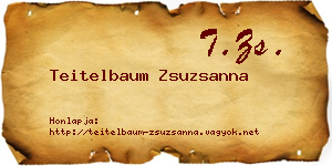 Teitelbaum Zsuzsanna névjegykártya